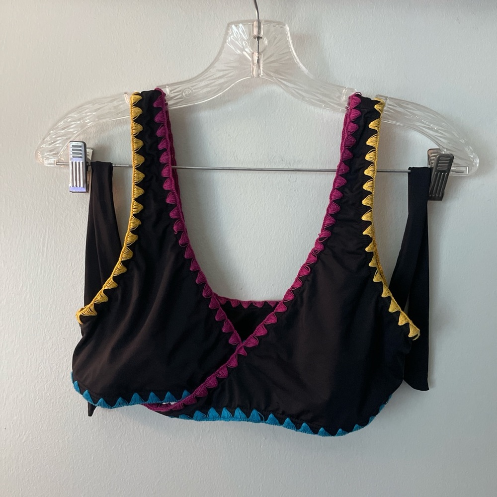 Black Wrap Bikini Top